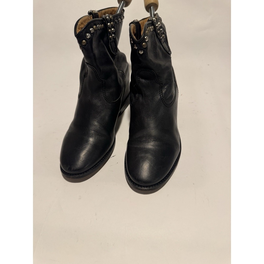 Isabel Marant Crisi Studded Boot Bootie Black Concealed Wedge 37 Us7 - Picture 4 of 7